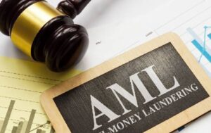 Article 7 A legal expert reviewing anti-money laundering regulations in Thailand with law books and a gavel on the desk.