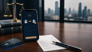 Article 4 Mobile banking screen and legal documents illustrating a wrong bank transfer in Thailand