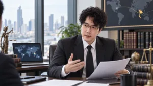Barrister Garn advising on Thai legal risks of working for an overseas gambling company