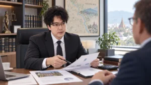 Barrister Garn advising a foreign business owner about Thai nominee shareholder and hotel compliance risks