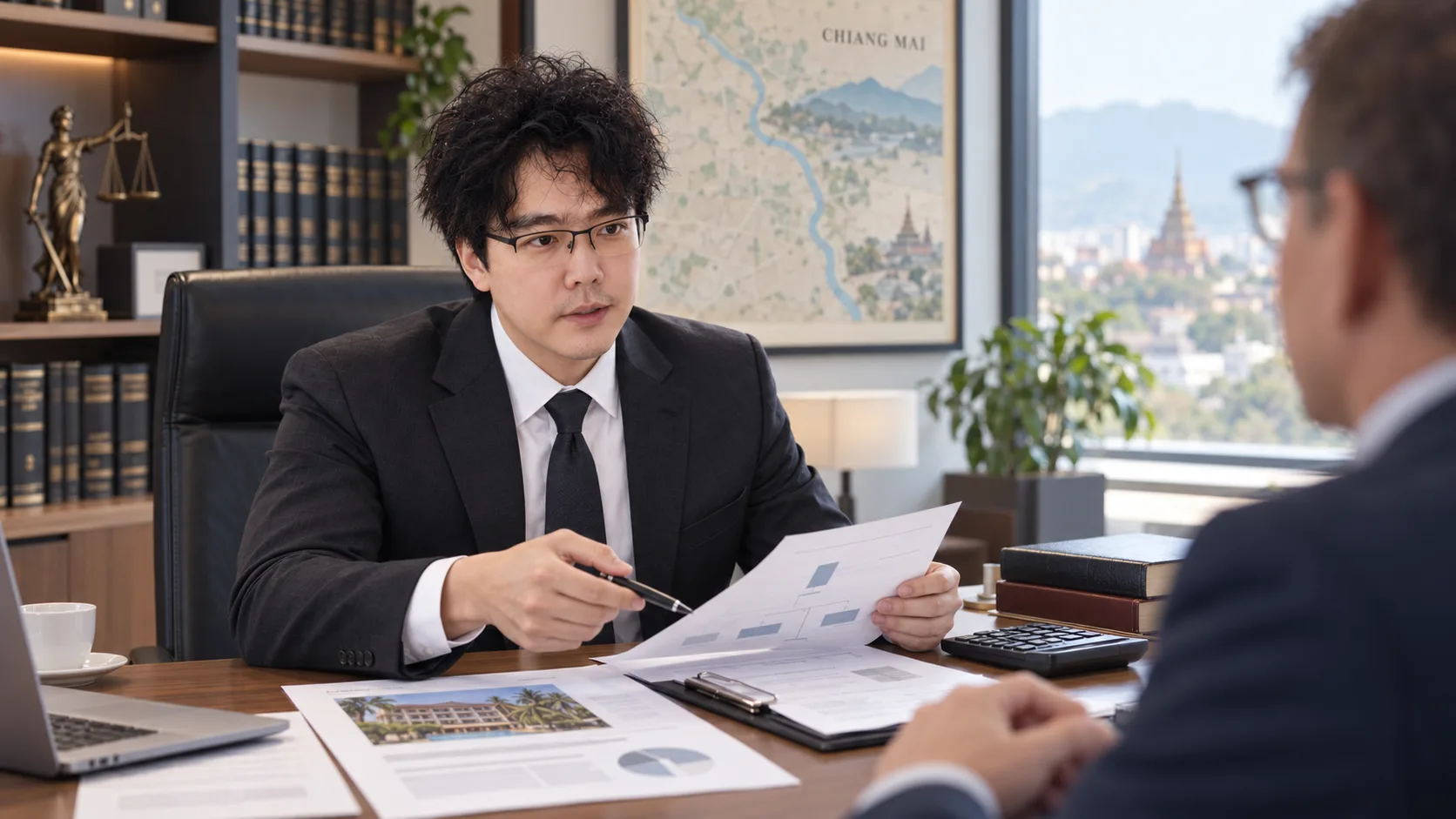 Barrister Garn advising a foreign business owner about Thai nominee shareholder and hotel compliance risks